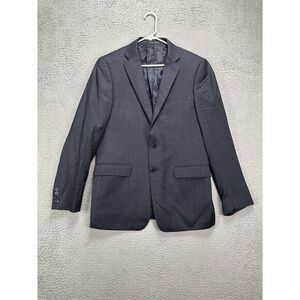 Calvin Klein Sport Coat Blazer Adult 40R Dark Grey 100% Wool Tuxedo‎ Suit Mens